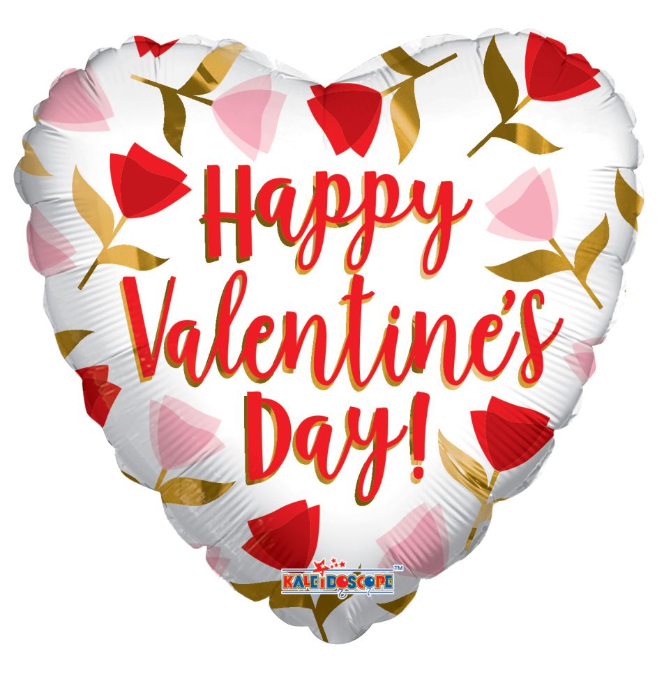 18" Happy Valentines Day Roses Balloon