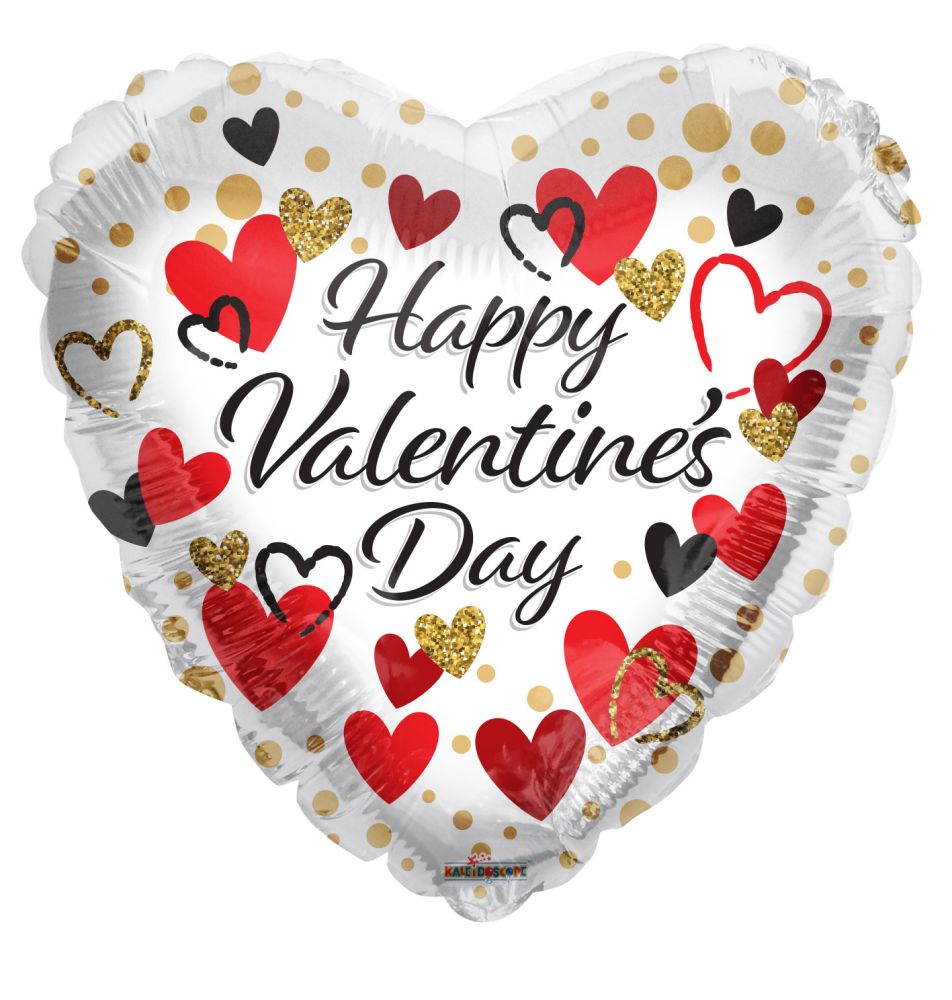 36" Valentine Hearts And Dots Balloon