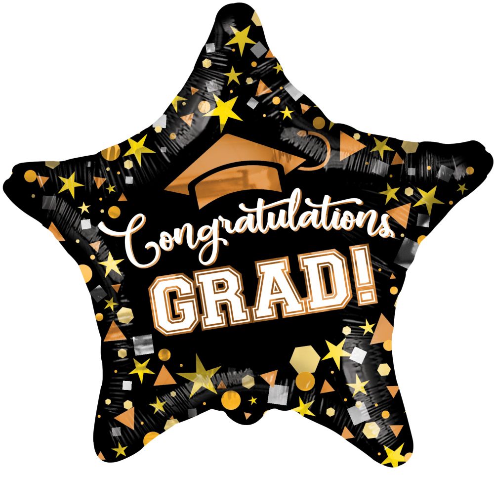 04" Congratulations Grad Balloon (Inflated with Cup and Stick)