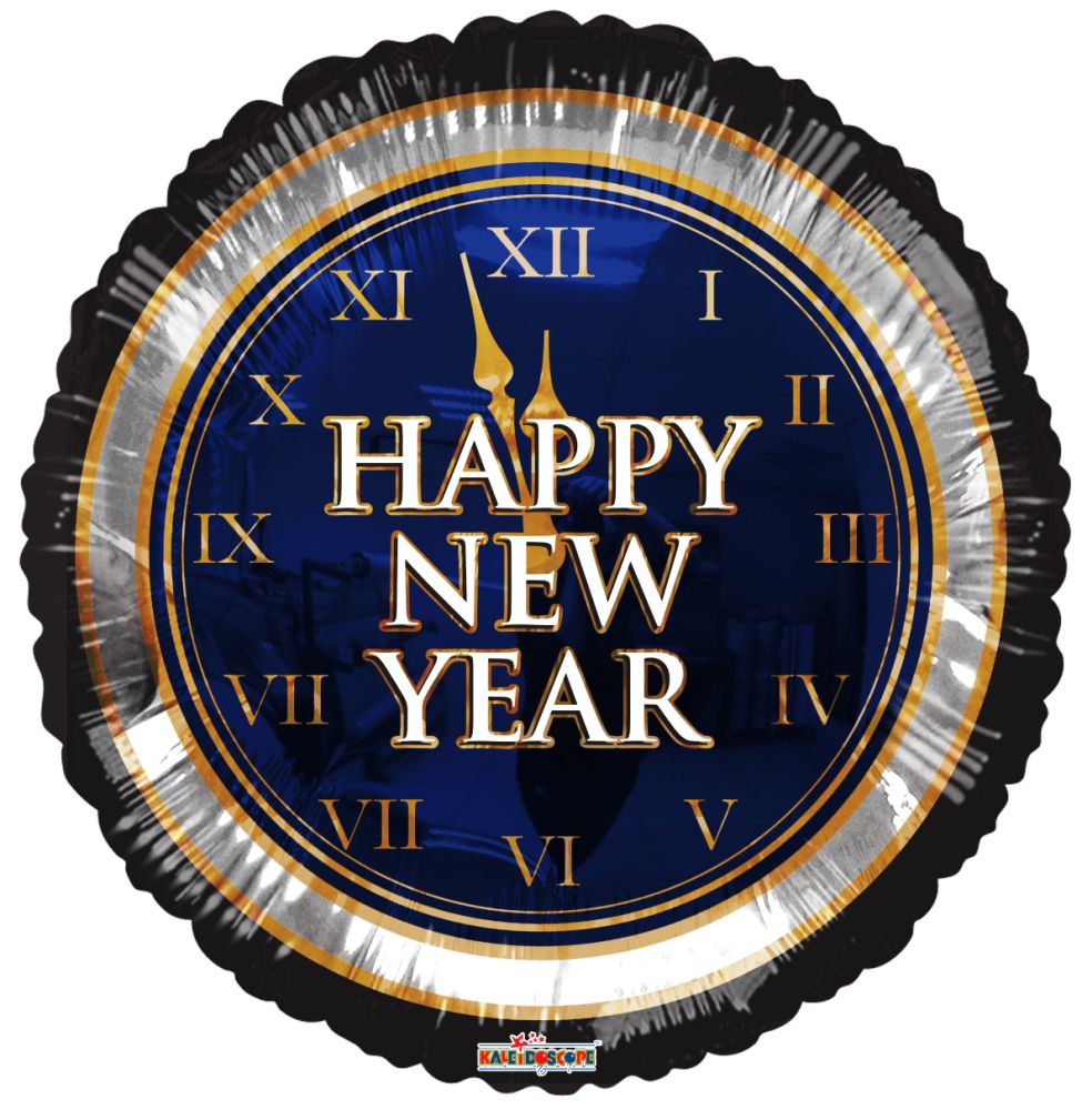 09" New Year Classic Balloon (Inflated with Cup and Stick)