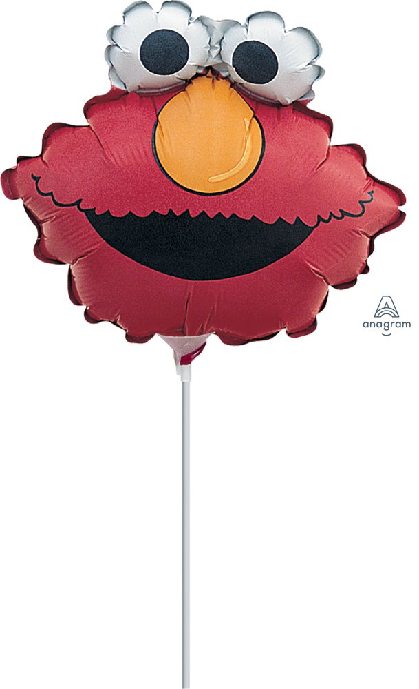 Mini Shape Elmo Head Balloon (Inflated with Cup and Stick)