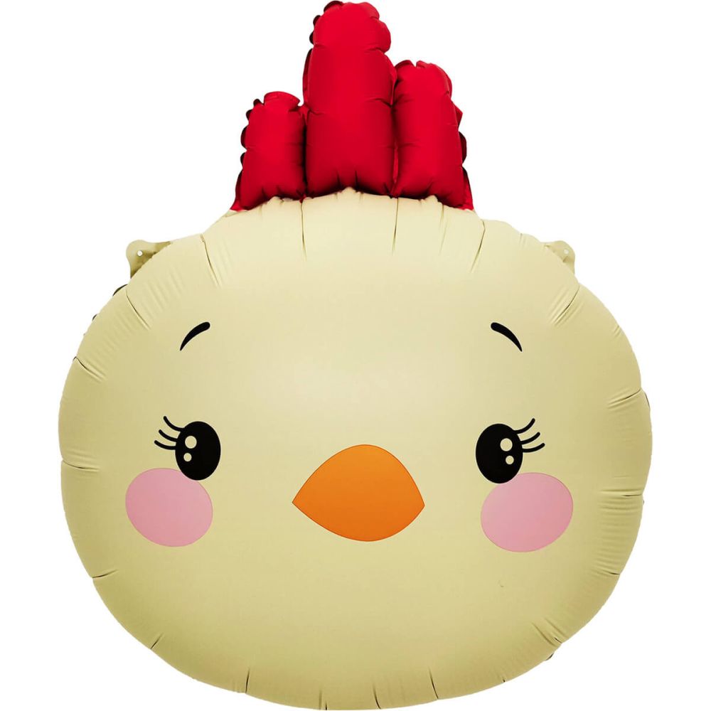 22" Cute Chick Face Balloon