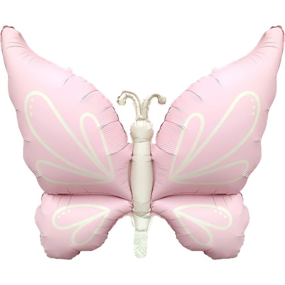 37" Matte Pink Elegant Butterfly Balloon