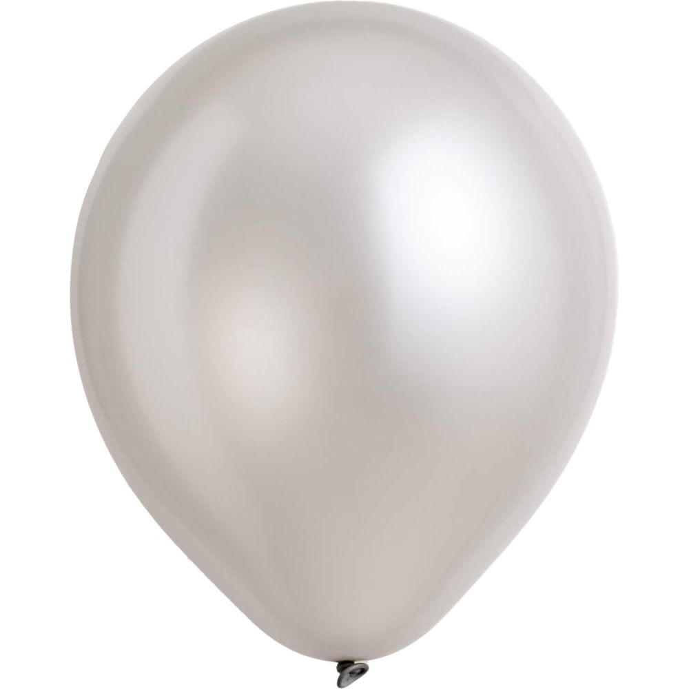 12" Metallic Silver (50pcs) Airise Balloons