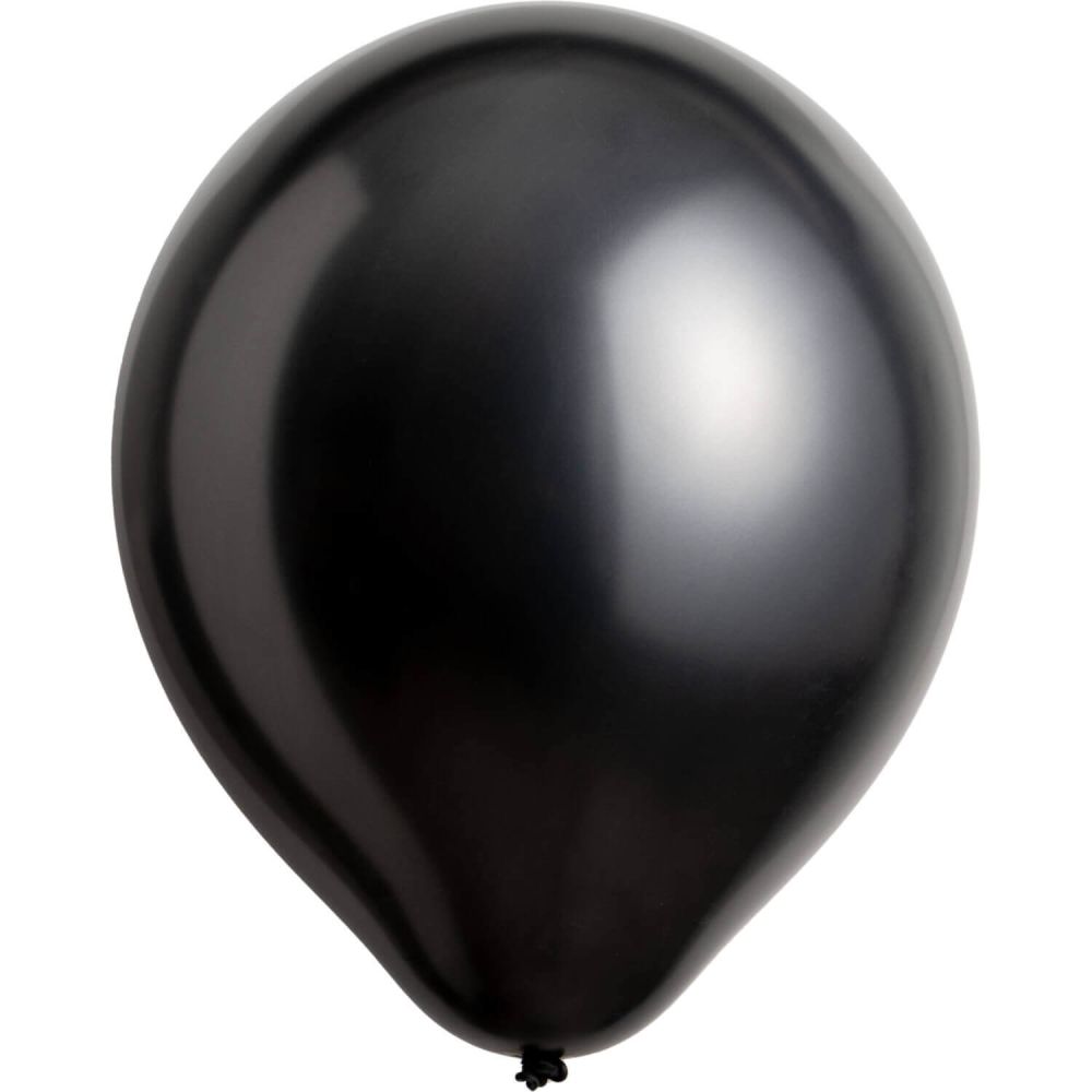 12" Pearl Jet Black (50pcs) Airise Balloons