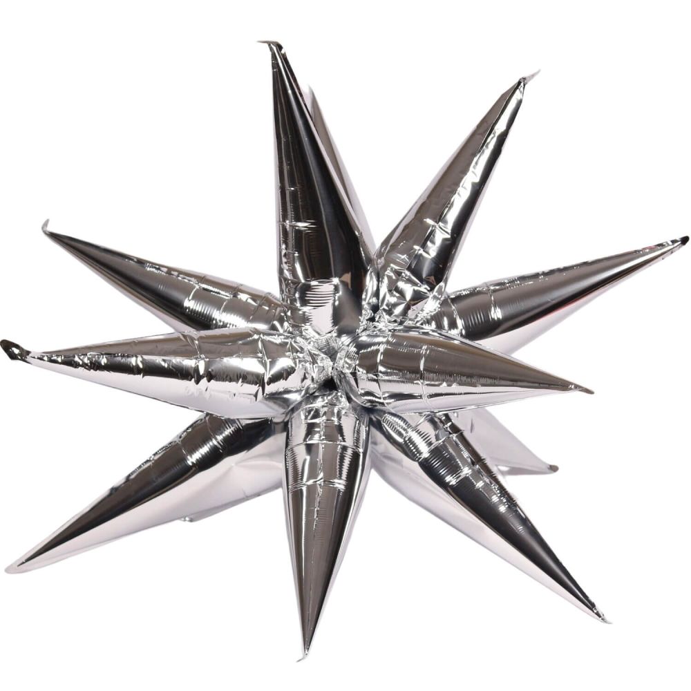 Magic Starburst 60" Silver Balloon
