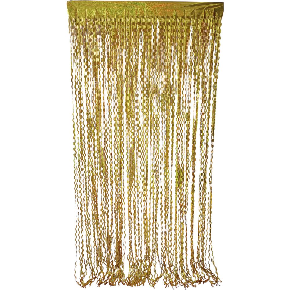 6.5ft x 3.25ft Wave Curtain - Gold