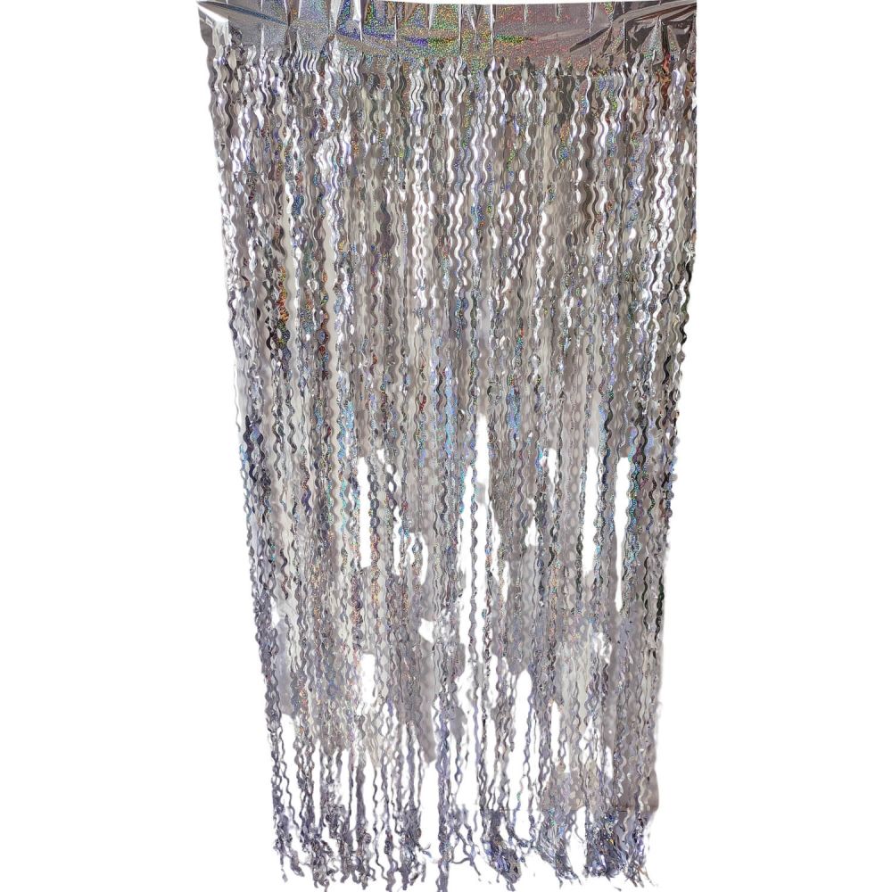 6.5ft x 3.25ft Wave Curtain - Silver