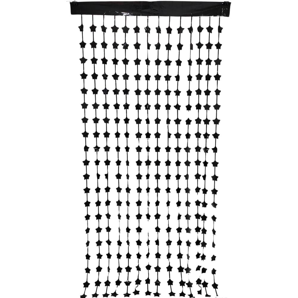 6.5ft x 3.25ft Star Curtain - Black