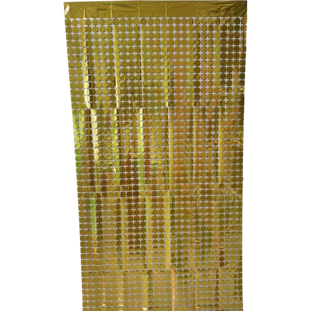 6.5ft x 3.25ft Square Curtain - Gold