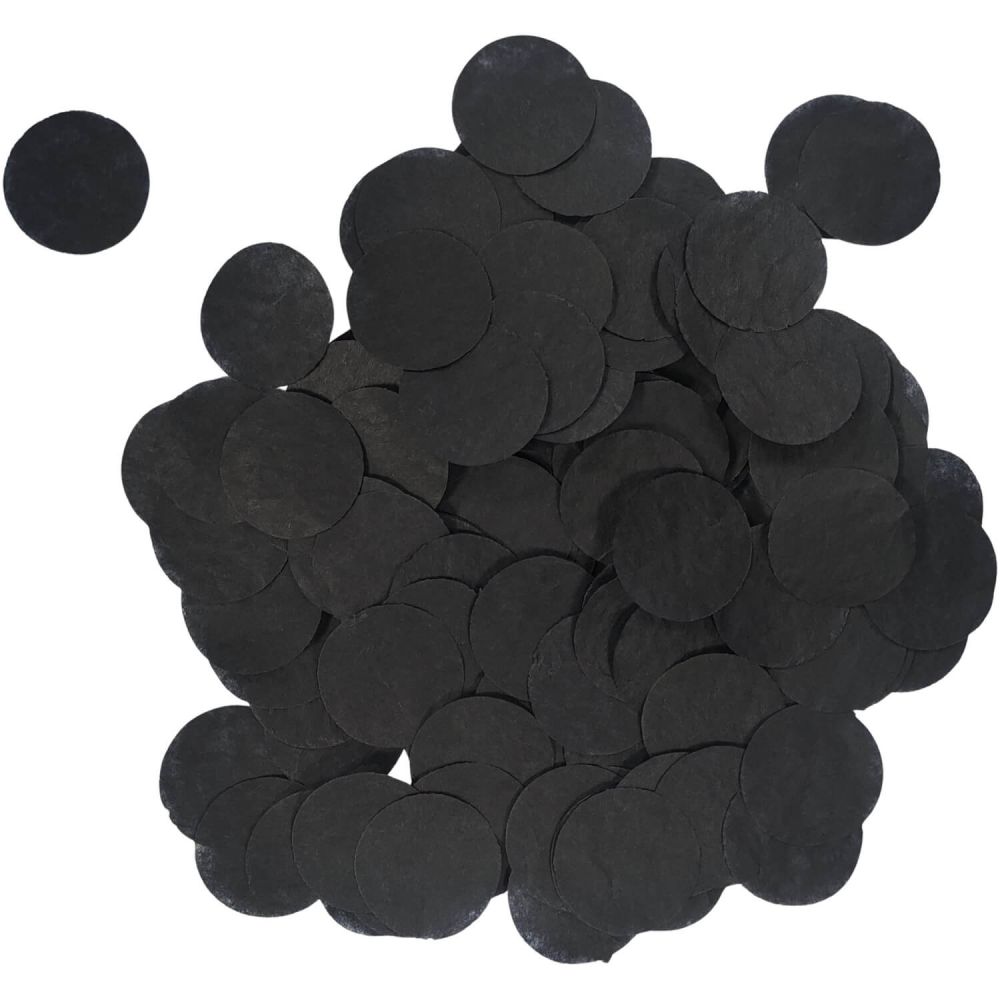 Confetti 200 g - 2.5cm Paper Black