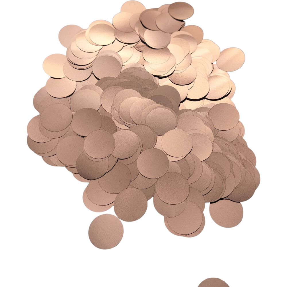 Confetti 200 g - 1.5cm Metallic Rose Gold