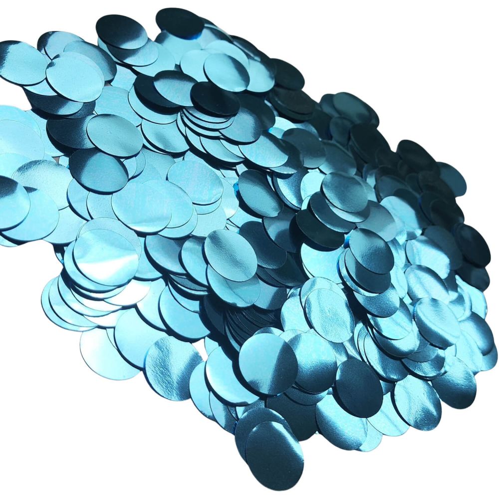 Confetti 200 g - 1.5cm Metallic Baby Blue