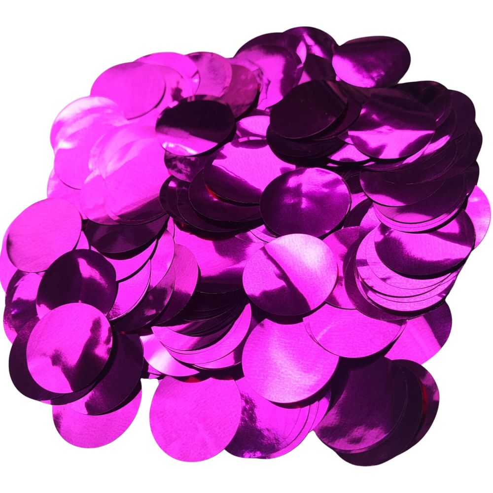 Confetti 200 g - 2.5cm Metallic Hot Pink