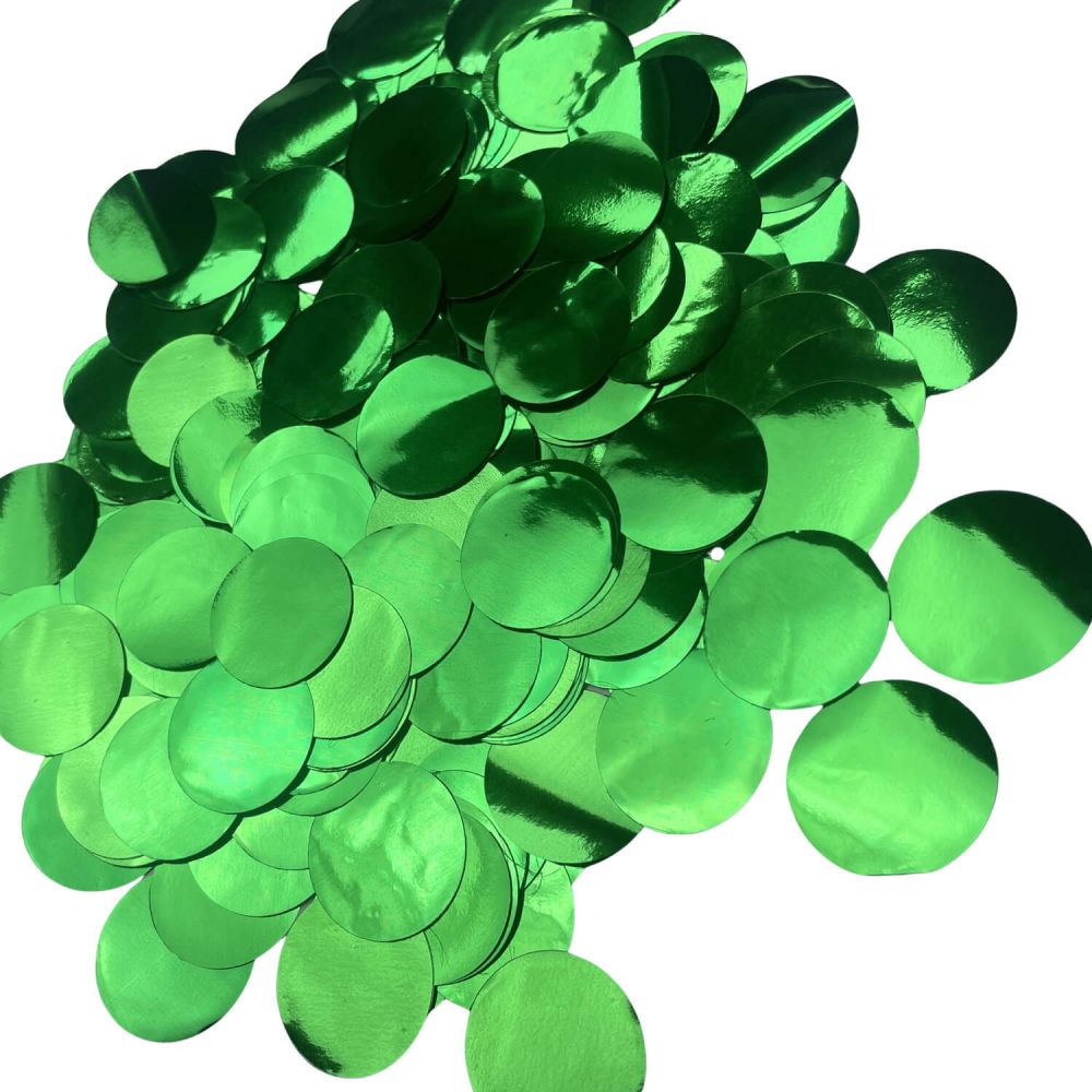 Confetti 20 g - 2.5cm Metallic Green