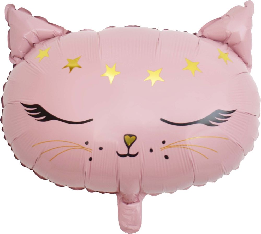 18" Shape Kitty Cat Pink Balloon