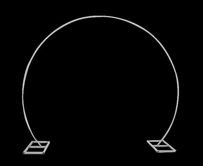 8 ft Balloon Hoop Metal Frame White