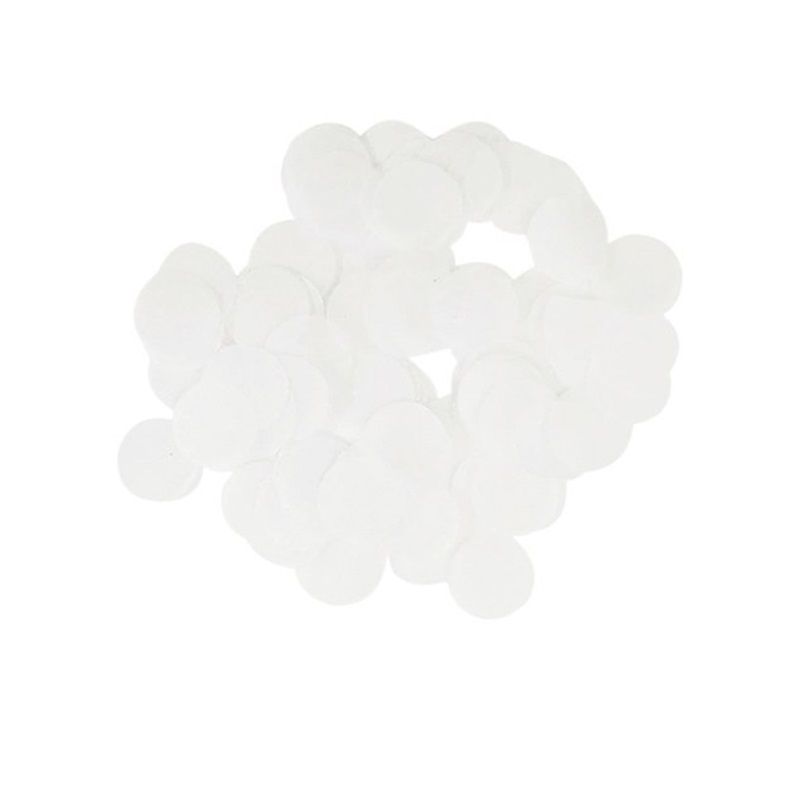 2.5cm Paper Confetti Dots White (15g)