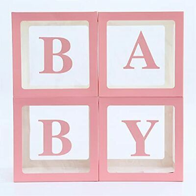 12" Baby Balloon Box Pink (4pcs)