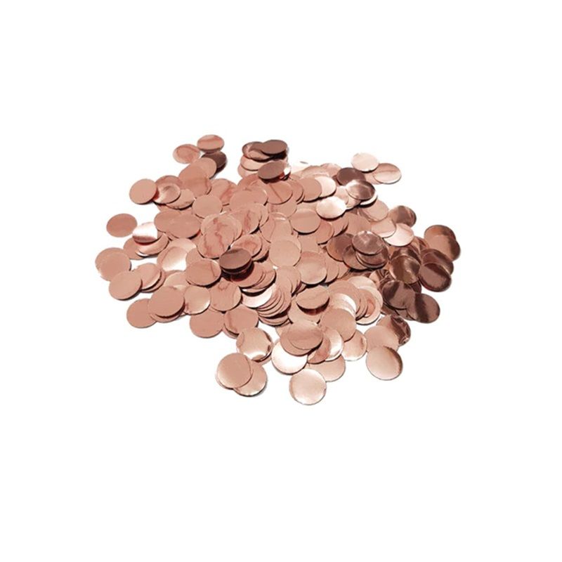 2.5cm Foil Confetti Dots Rose Gold (15g)