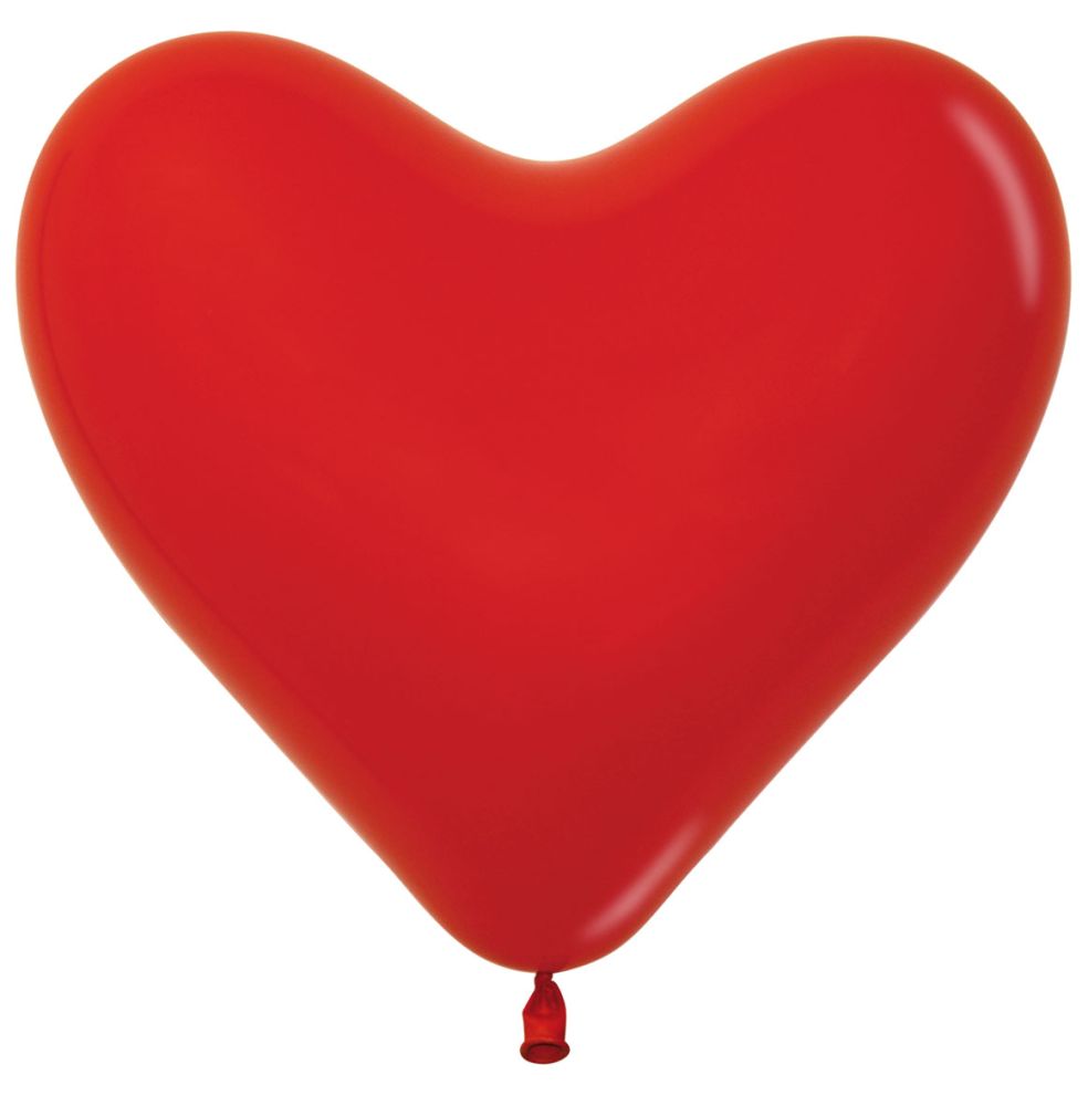 06" Fashion Red Heart (50pcs) Sempertex Balloons