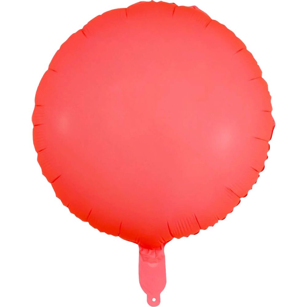 18" Neon Red Circle (non-packaged) Balloon
