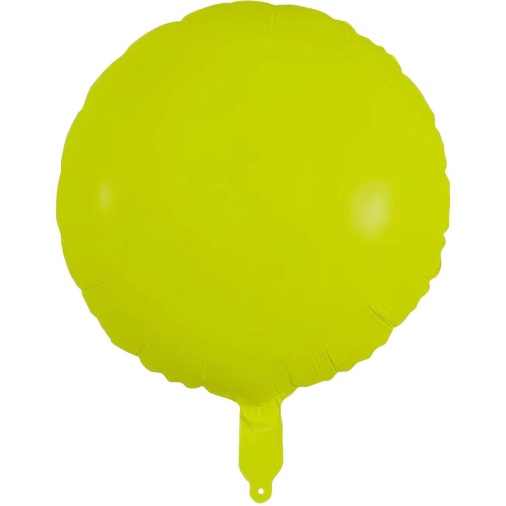 18" Neon Yellow Circle (non-packaged) Balloon