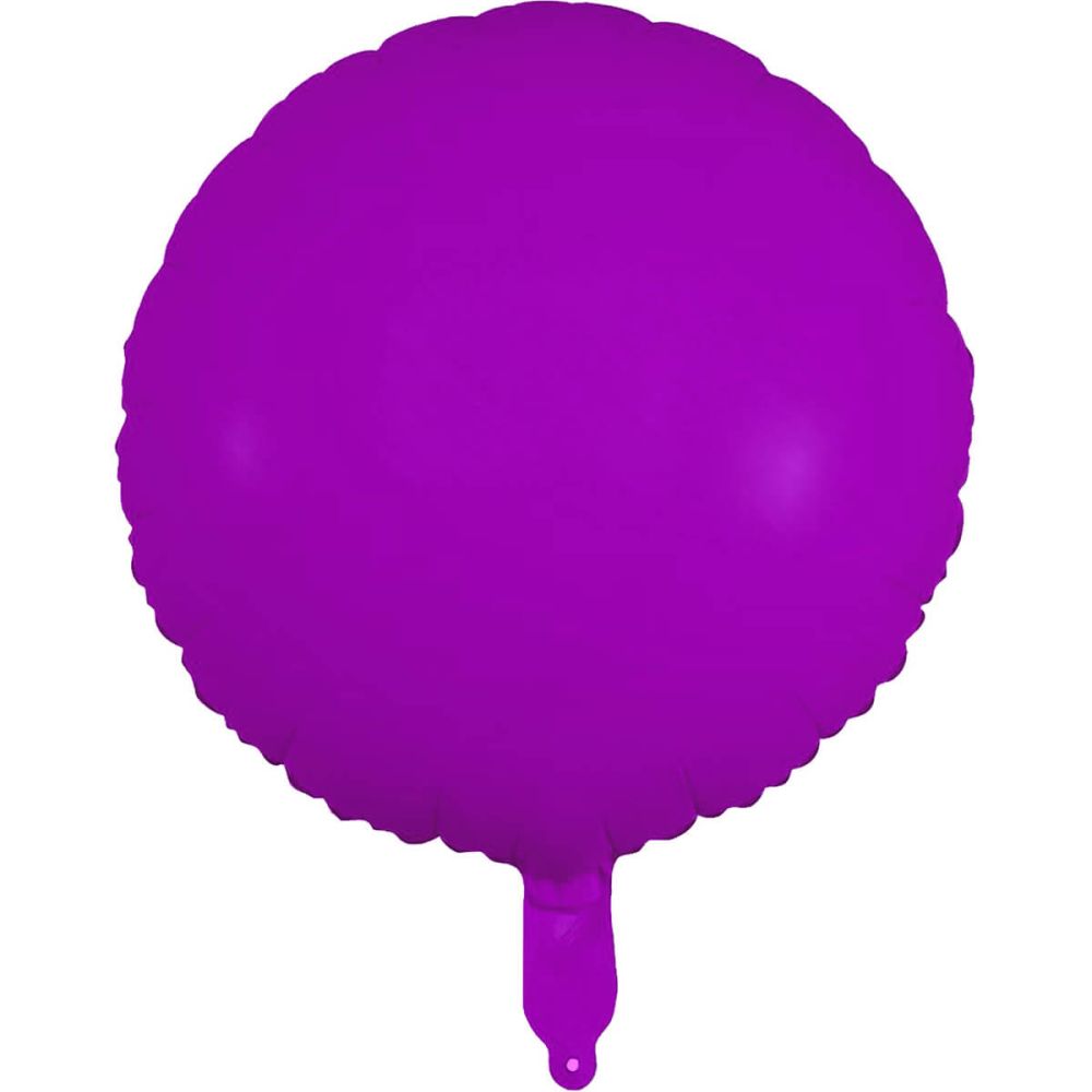 18" Neon Purple Circle (non-packaged) Balloon