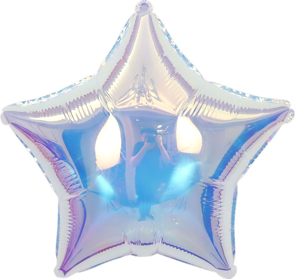 24" Mirror Iridescent Star Balloon