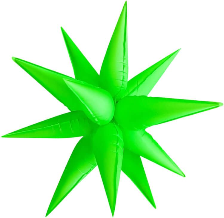 Magic Starburst 26" Neon Lime Green Balloon