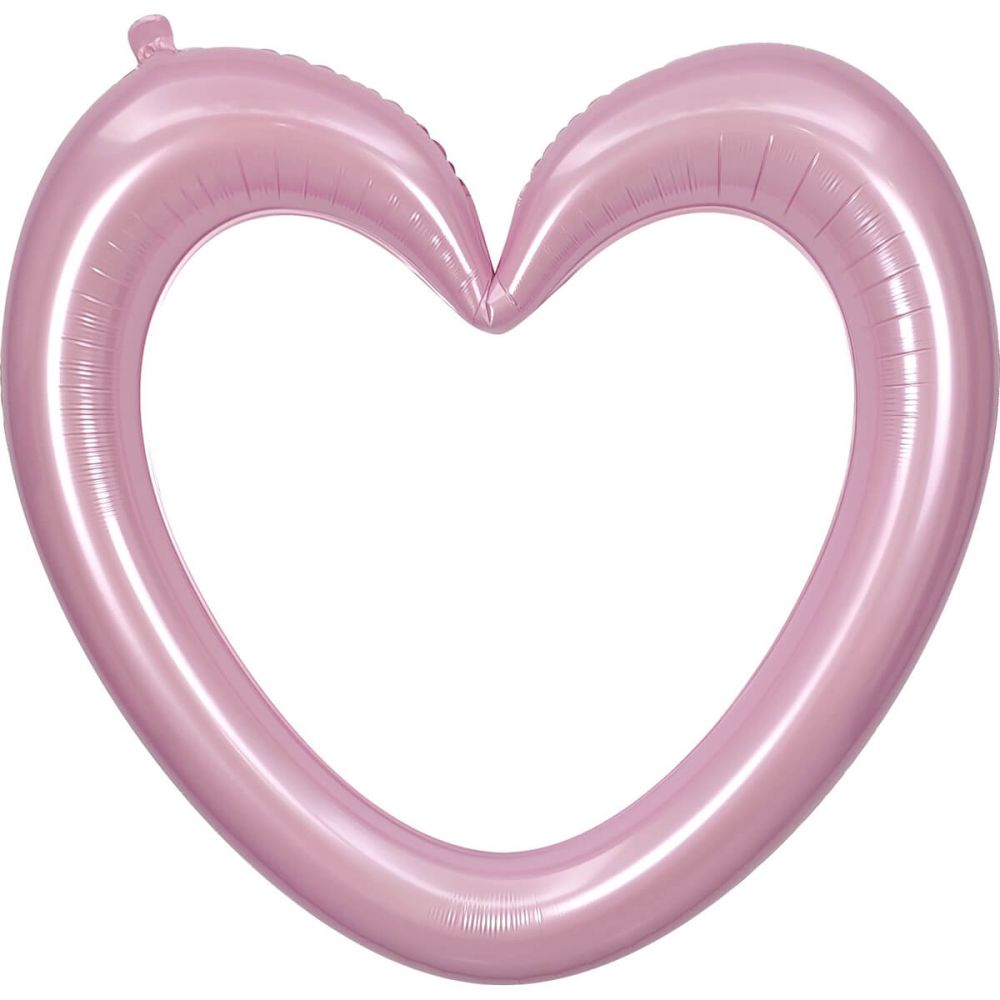 40" Linking Ring Heart Pink Balloon