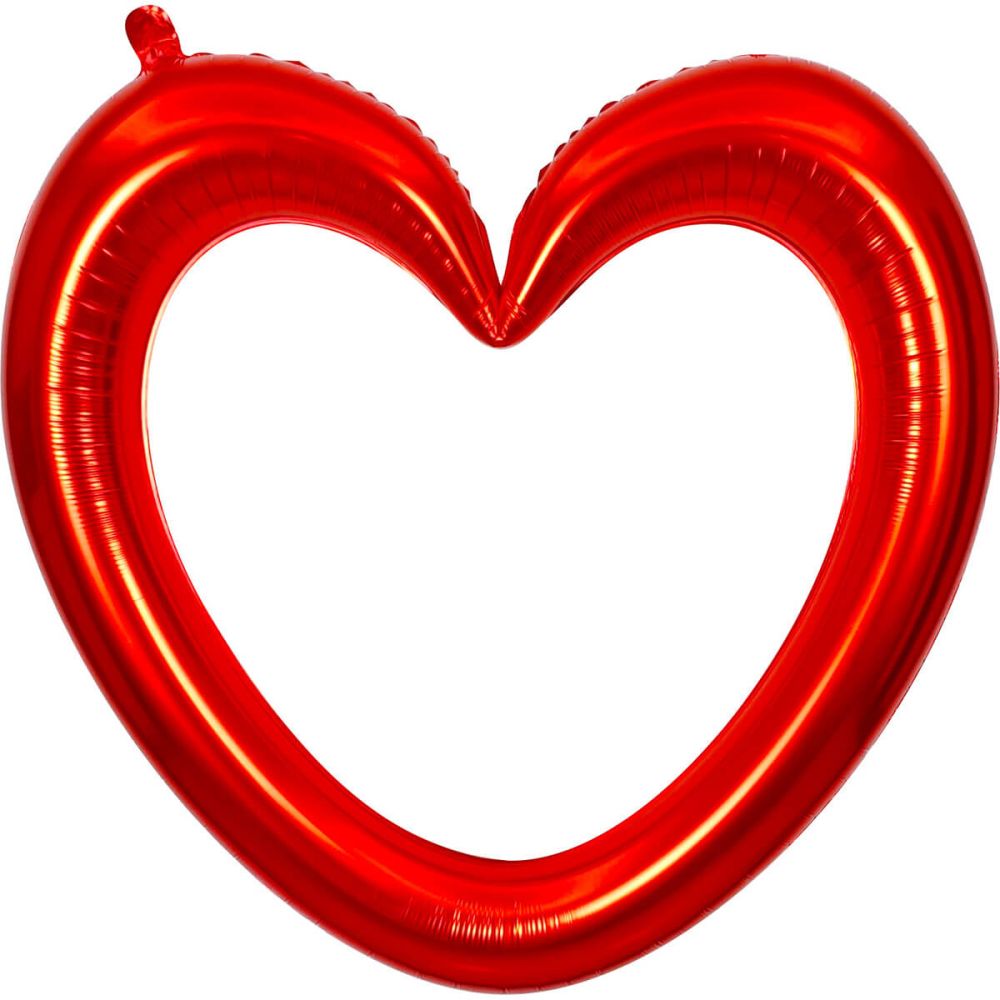 40" Linking Ring Heart Red Balloon