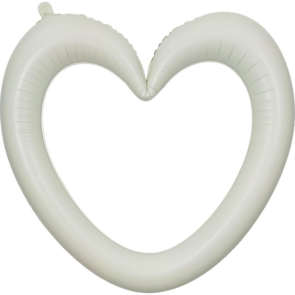 40" Linking Ring Heart Cream Balloon