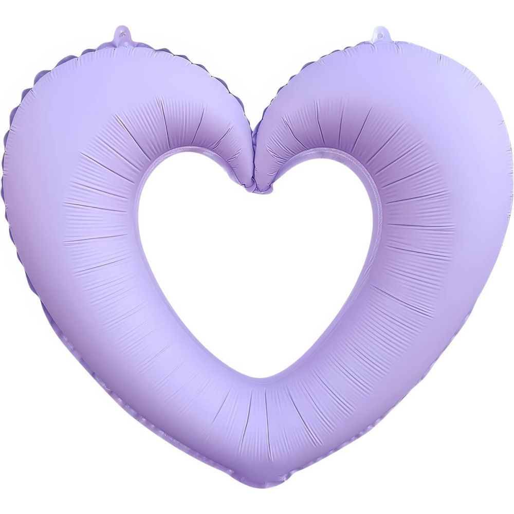 18" Linking Heart Matte Lilac Balloon