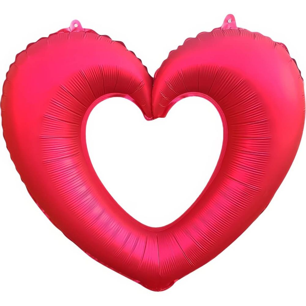 18" Linking Heart Matte Red Balloon
