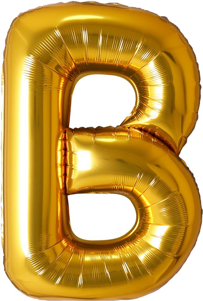 34" Gold Letter B Airise Balloon