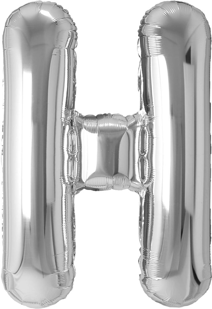 34" Silver Letter H Airise Balloon