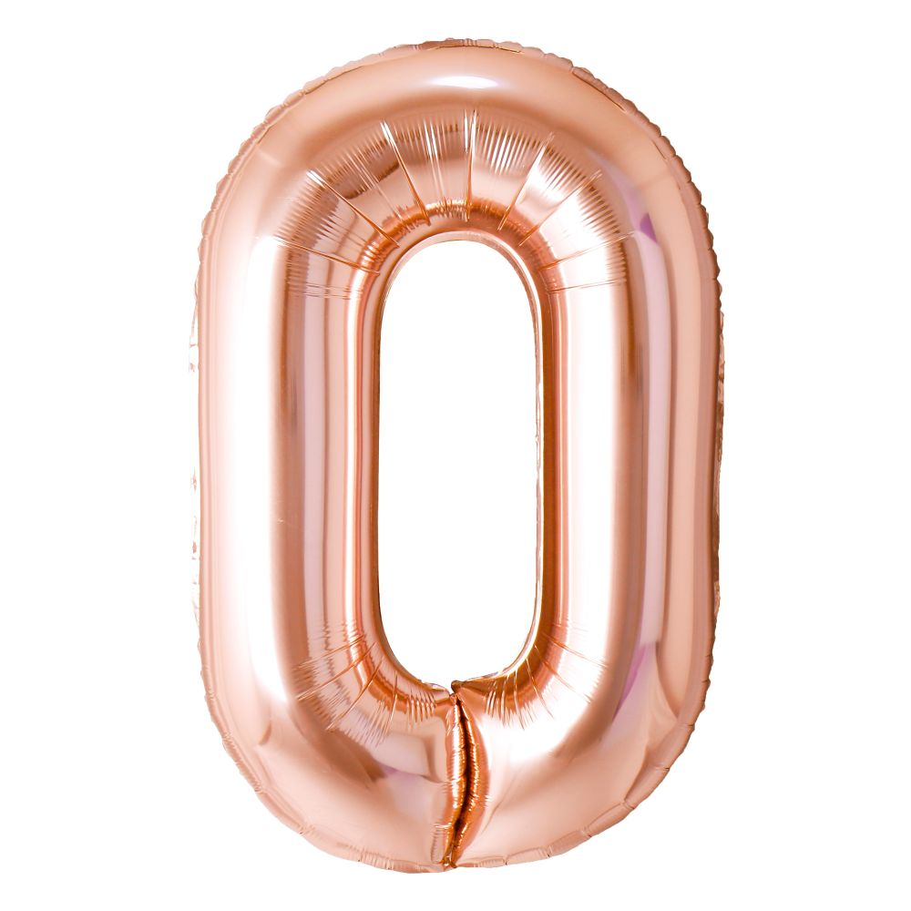 34" Champagne Gold Number 0 Airise Balloon
