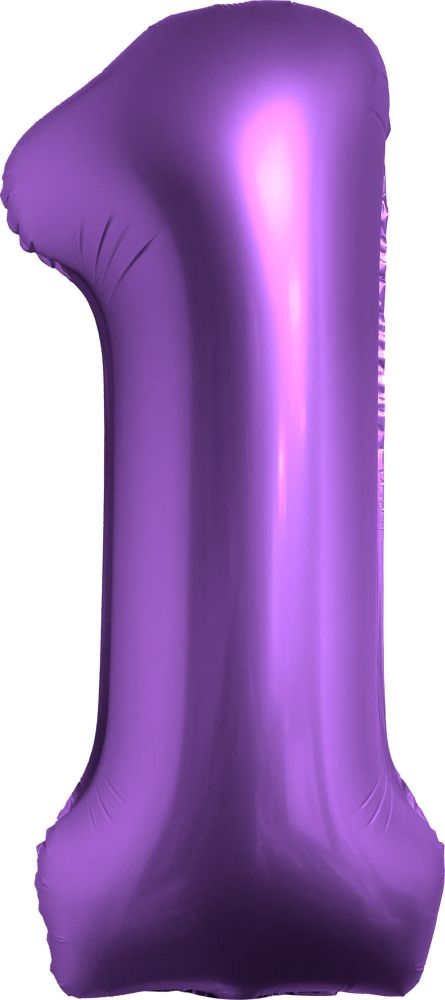 34" Chrome Purple Number 1 Balloon