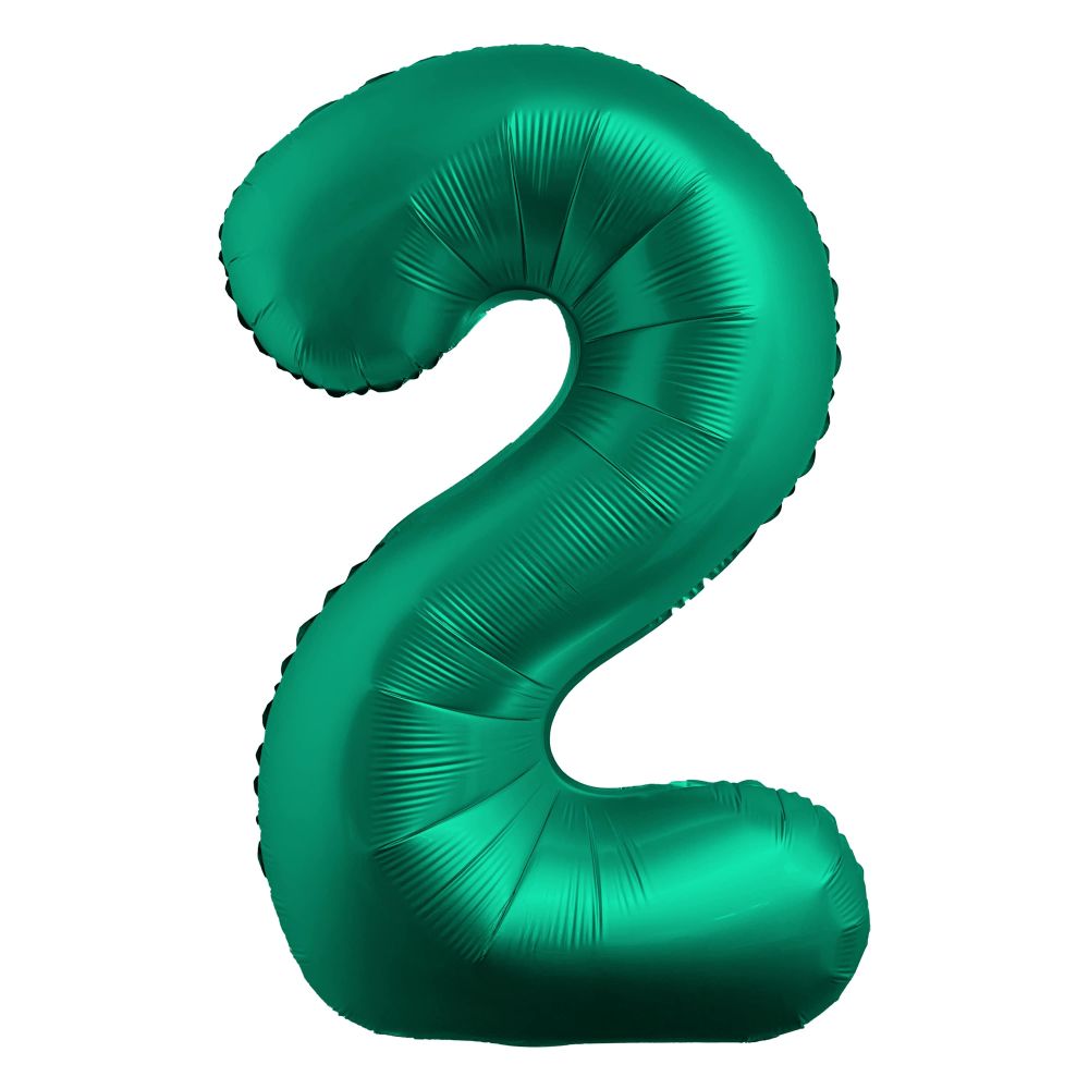 34" Chrome Green Number 2 Airise Balloon