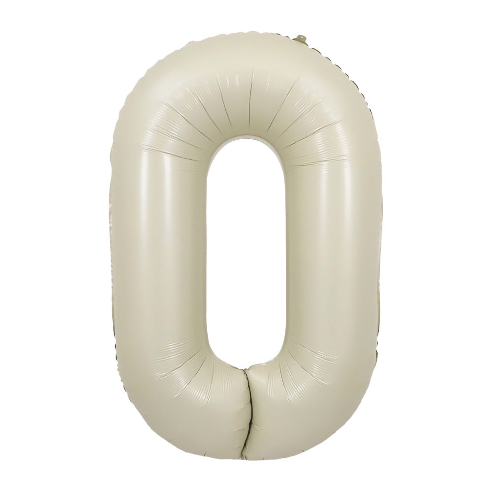 34" Cream Number 0 Balloon