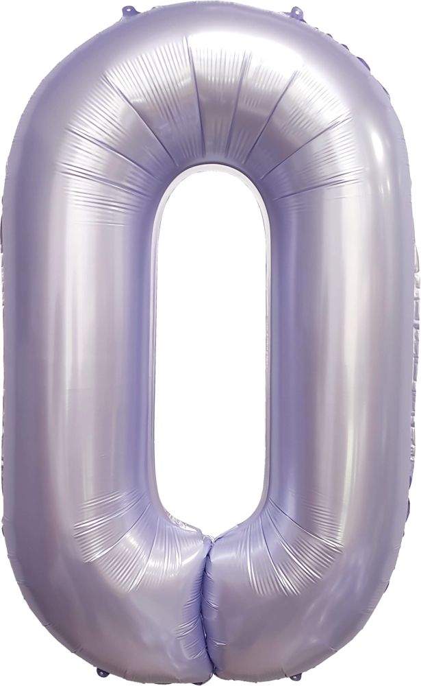 34" Matte Lilac Number 0 Balloon