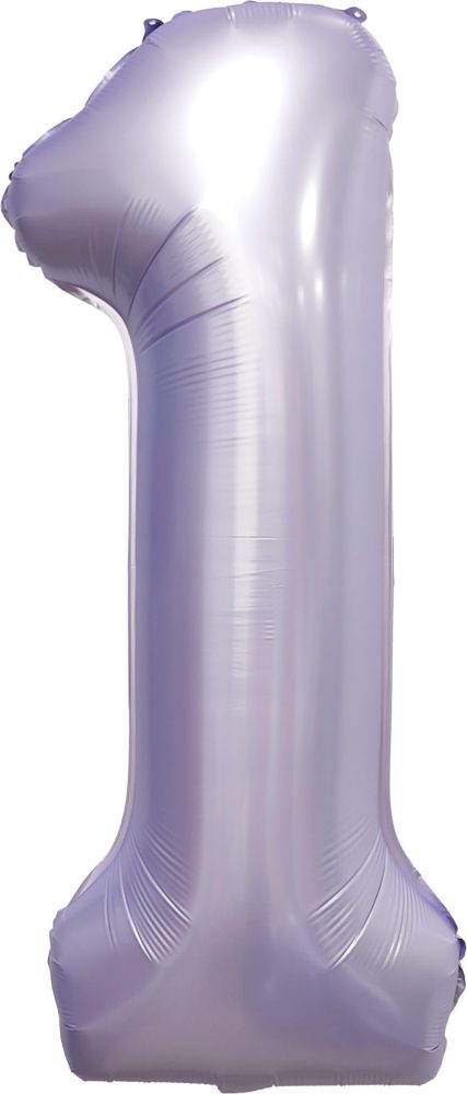 34" Matte Lilac Number 1 Balloon