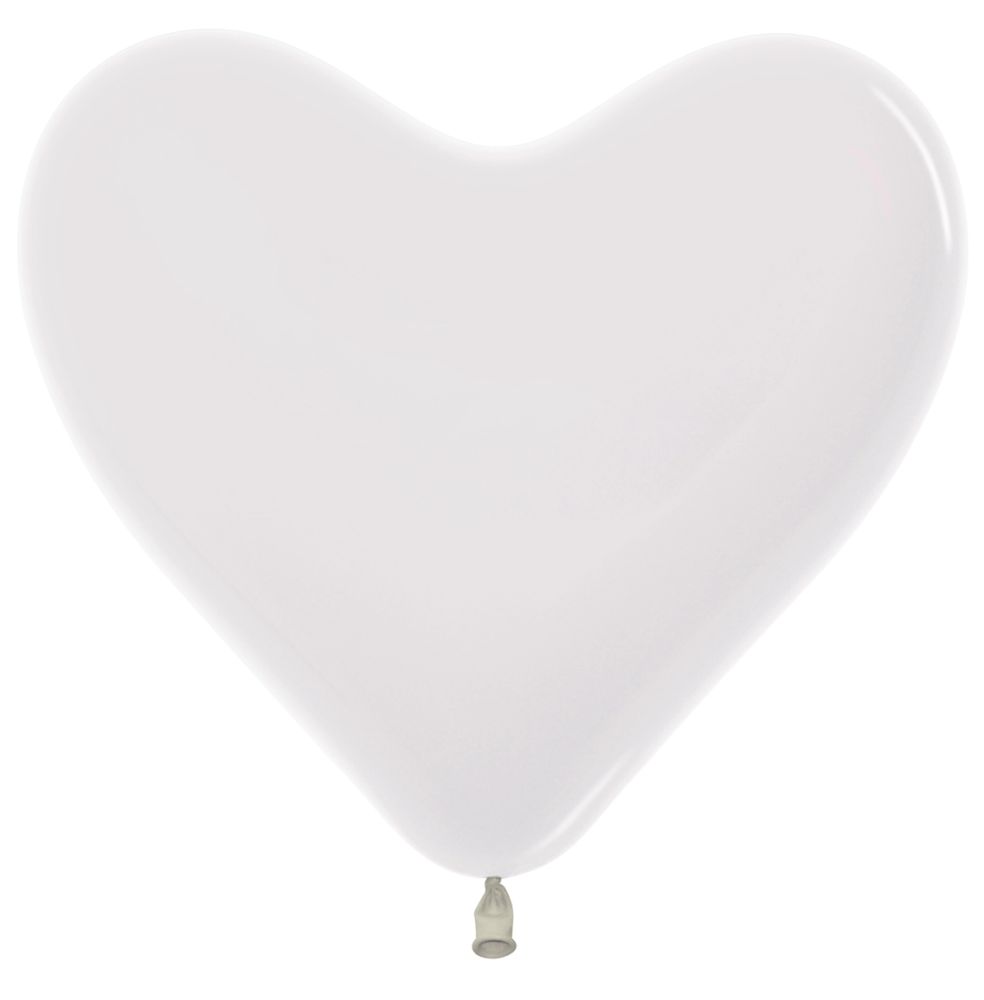 12" Crystal Clear Heart (50pcs) Sempertex Balloons