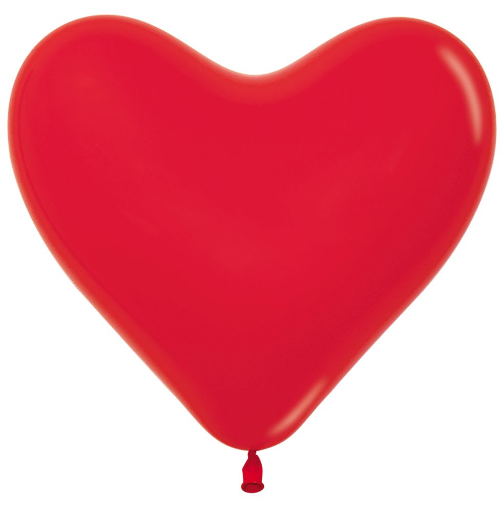 12" Fashion Red Heart (50pcs) Sempertex Balloons