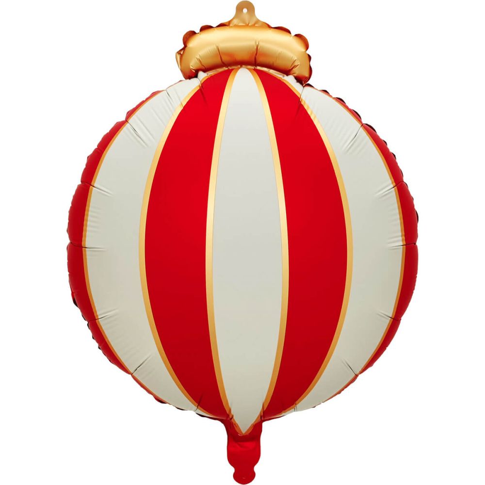 22" Red and White Lantern Ornament Balloon