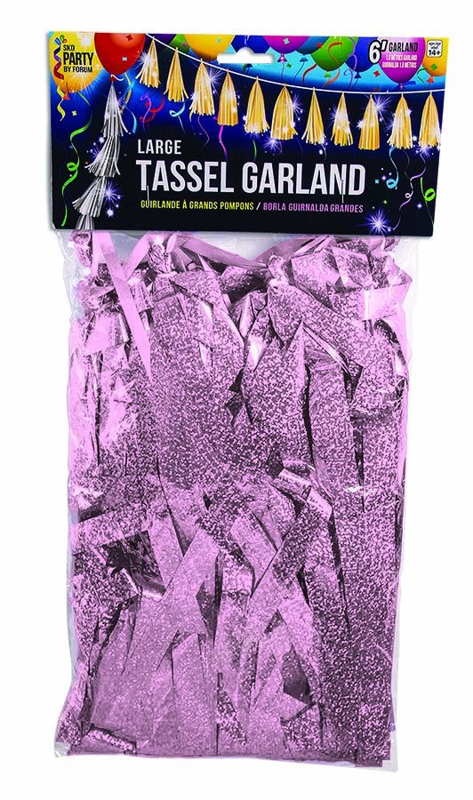 Balloon Tassel 70" Light Pink Iridescent