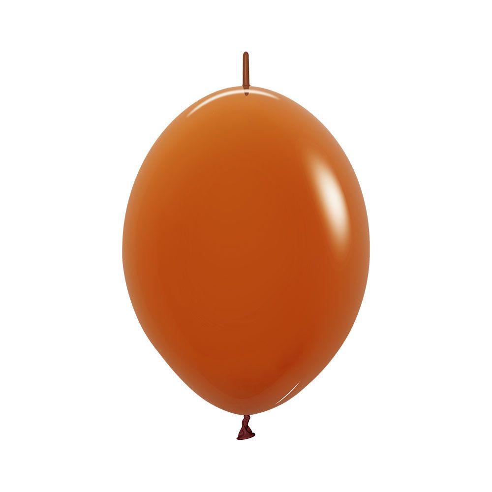 06" Fashion Sunset Orange Link-O-Loons (50pcs) Sempertex Balloons