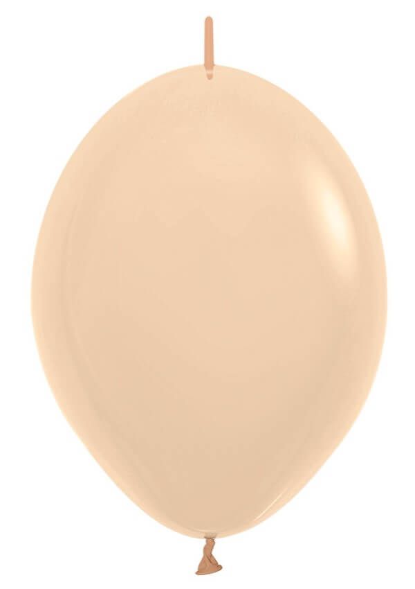 12" Pastel Matte Malibu Peach Link-O-Loons (25pcs) Sempertex Balloons