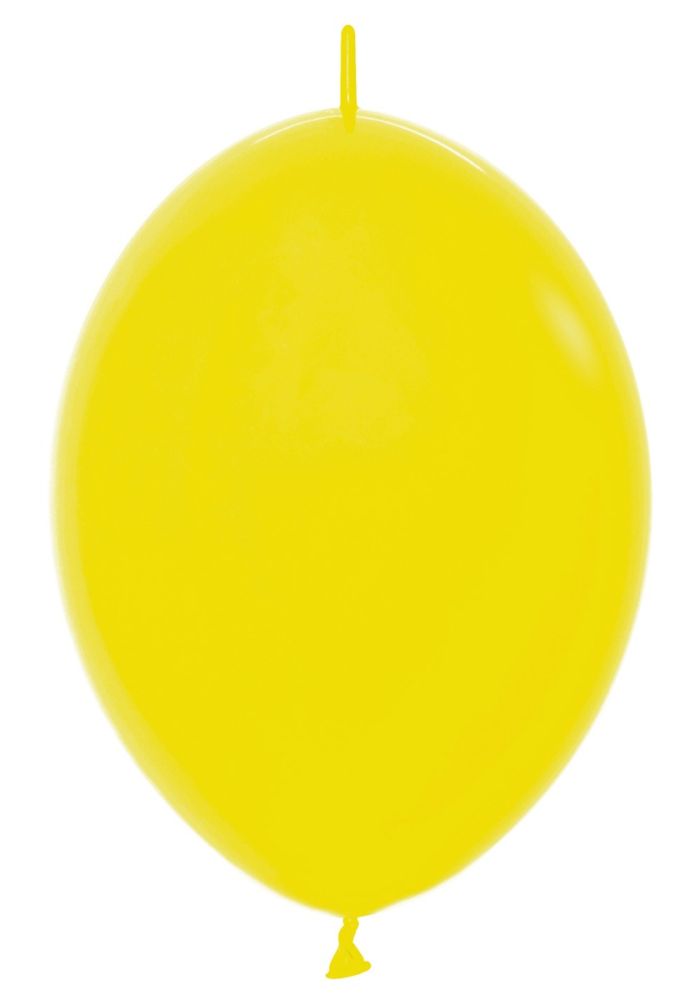 12" Fashion Yellow Link-O-Loons (25pcs) Sempertex Balloons